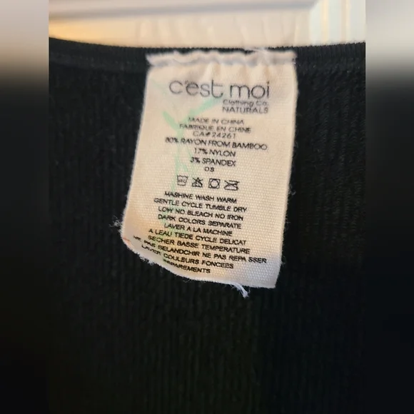 Bamboo Ribbed Deep V Bodysuit NWOT - Picture 4 of 4